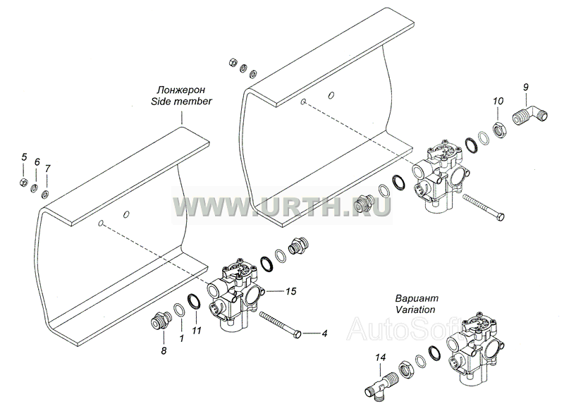 4308-3500042-41 Установка модуляторов АБС
